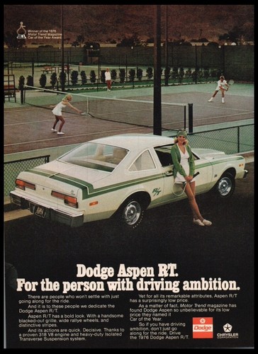 1976 dodge aspen - rt, tennis
