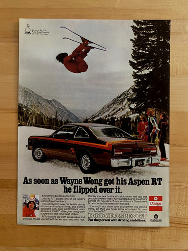 1976 print dodge aspen rt - ad,